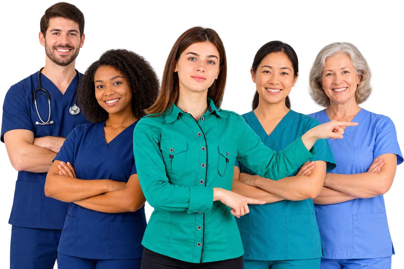 Smiling caregiver ready to join the team